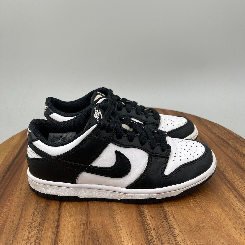 Nike Dunk Low Shoes Youth Boys 5Y Retro White Black Panda GS Casual Sneakers